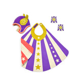 Purple Hero Gift Set, Cape, Hat, Cuffs, Shield, Superhero Gift Bag