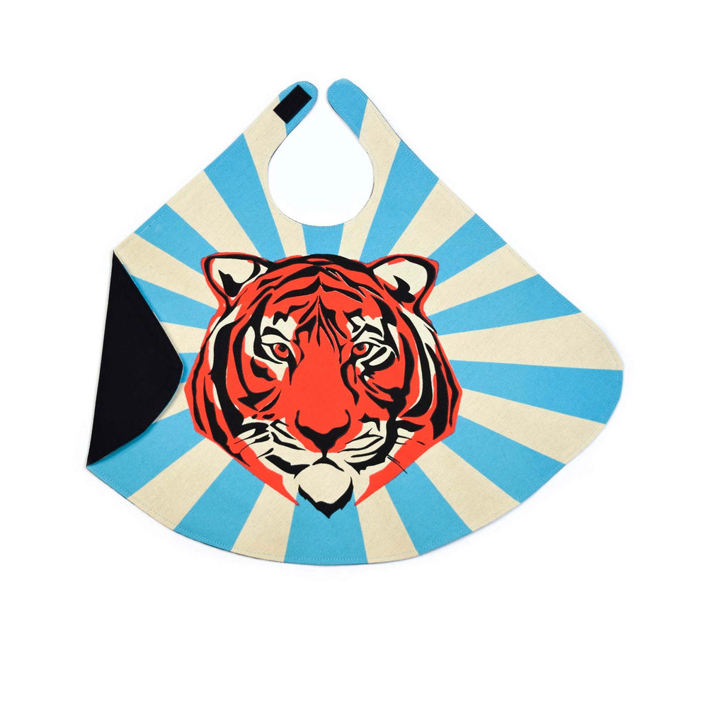 Baby Tiger Superhero Cape blue stripes Lovelane Designs
