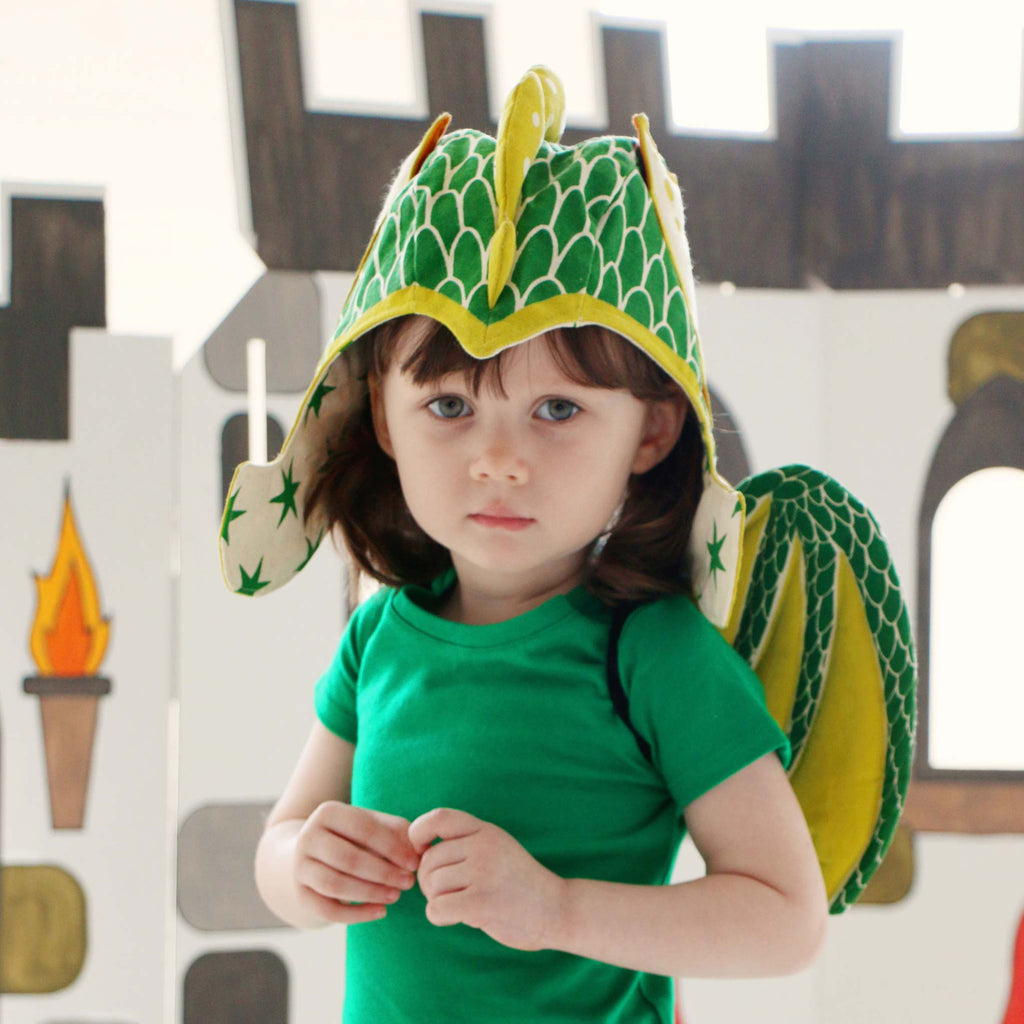 Green dragon wings costume, for baby and toddler, for fairytale dress up, playwear by lovelane designs