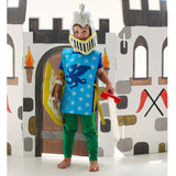 child blue knight costume dragon motif silver helmet lovelane designs 