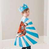 Child superhero cape tiger blue stripes lovelane designs