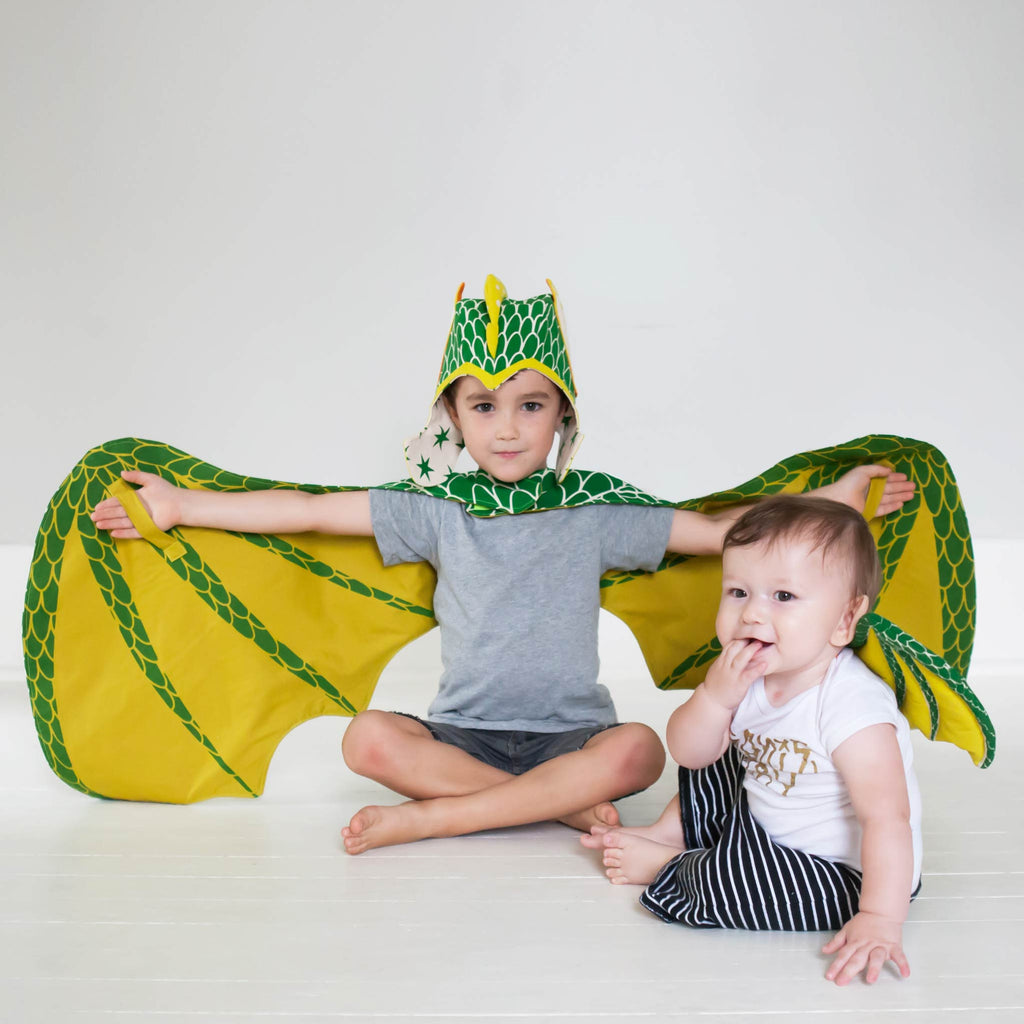 Green Dragon Wing & Hat Set