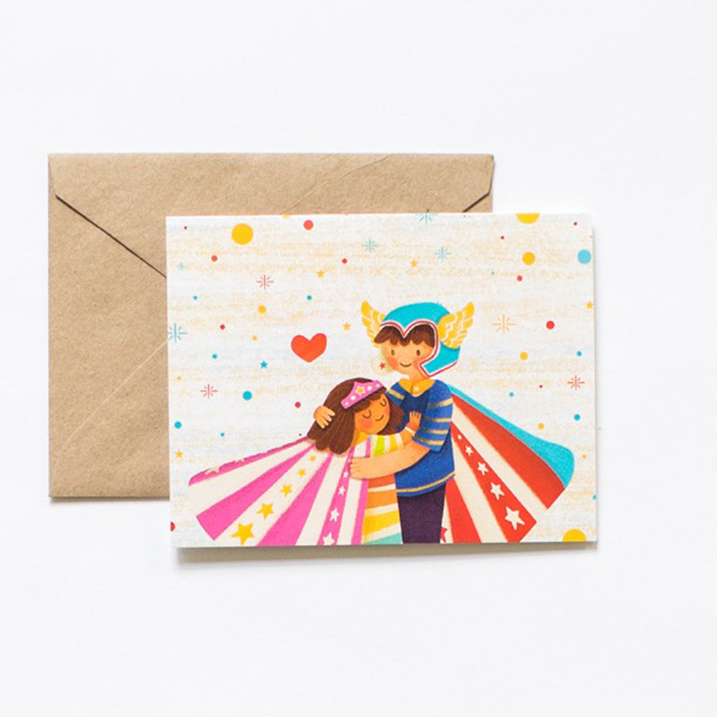 Super Hero Hug Gift Card + Kraft Envelope
