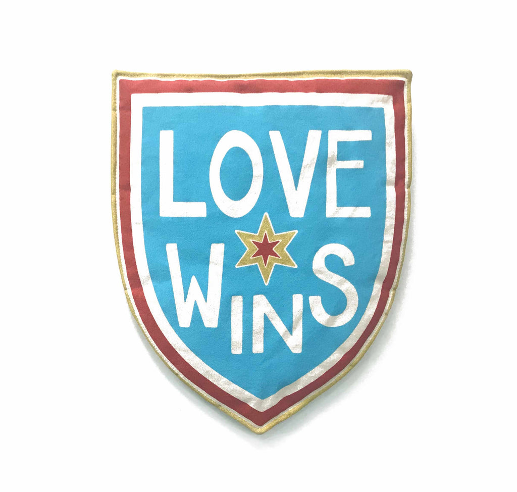Blue LOVE WINS Shield