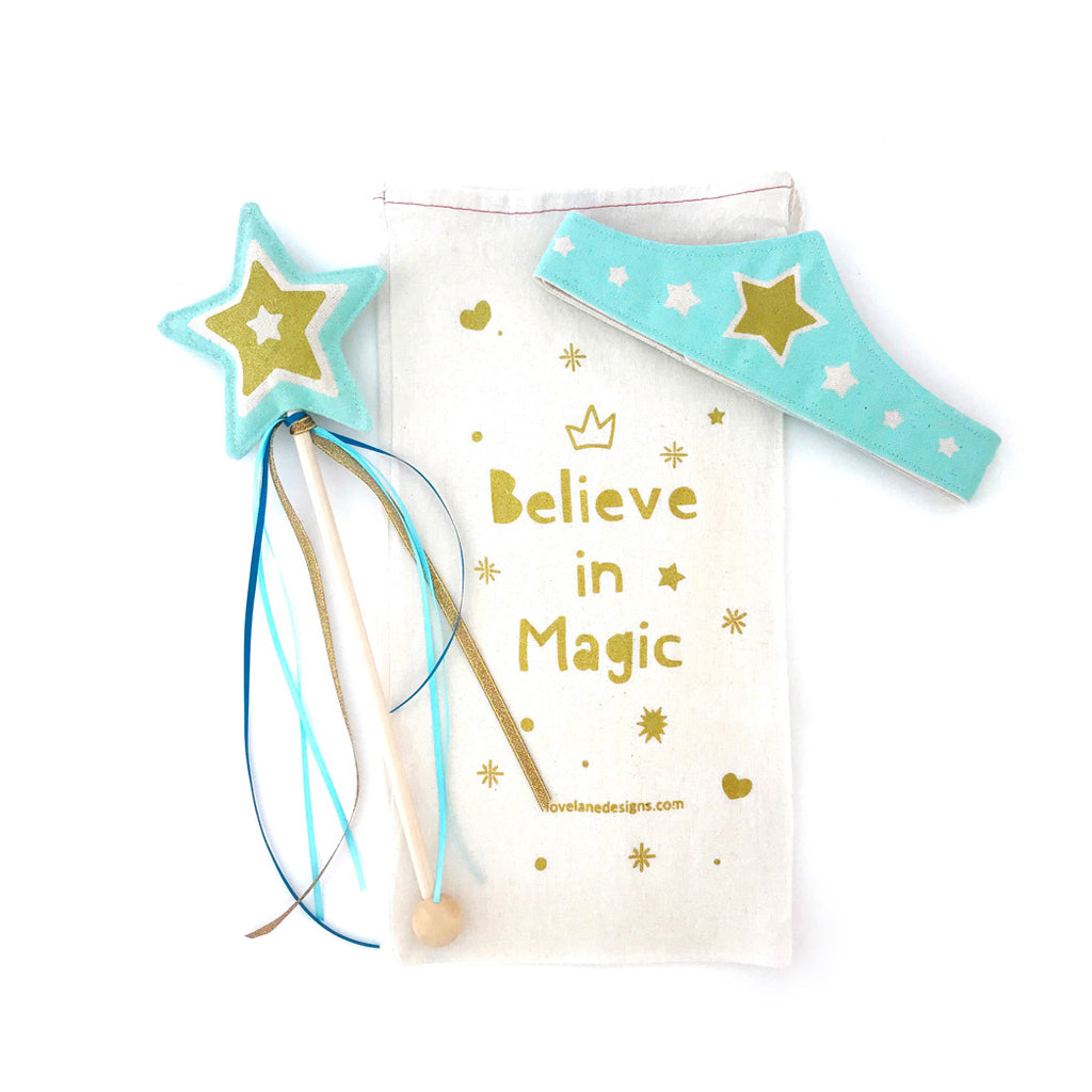 Mint Star Wand + Tiara Gift Set