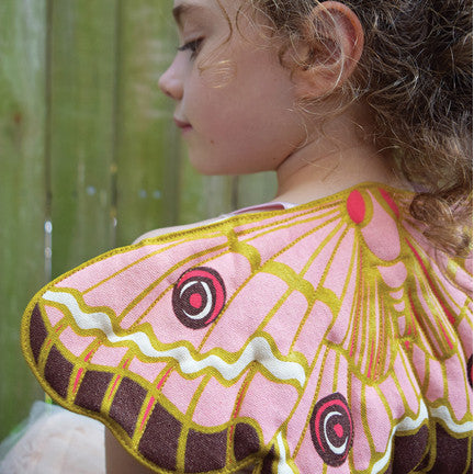 Mint butterfly wings fairy costume, quilted, handmade, for dress up, playwear by lovelane designs