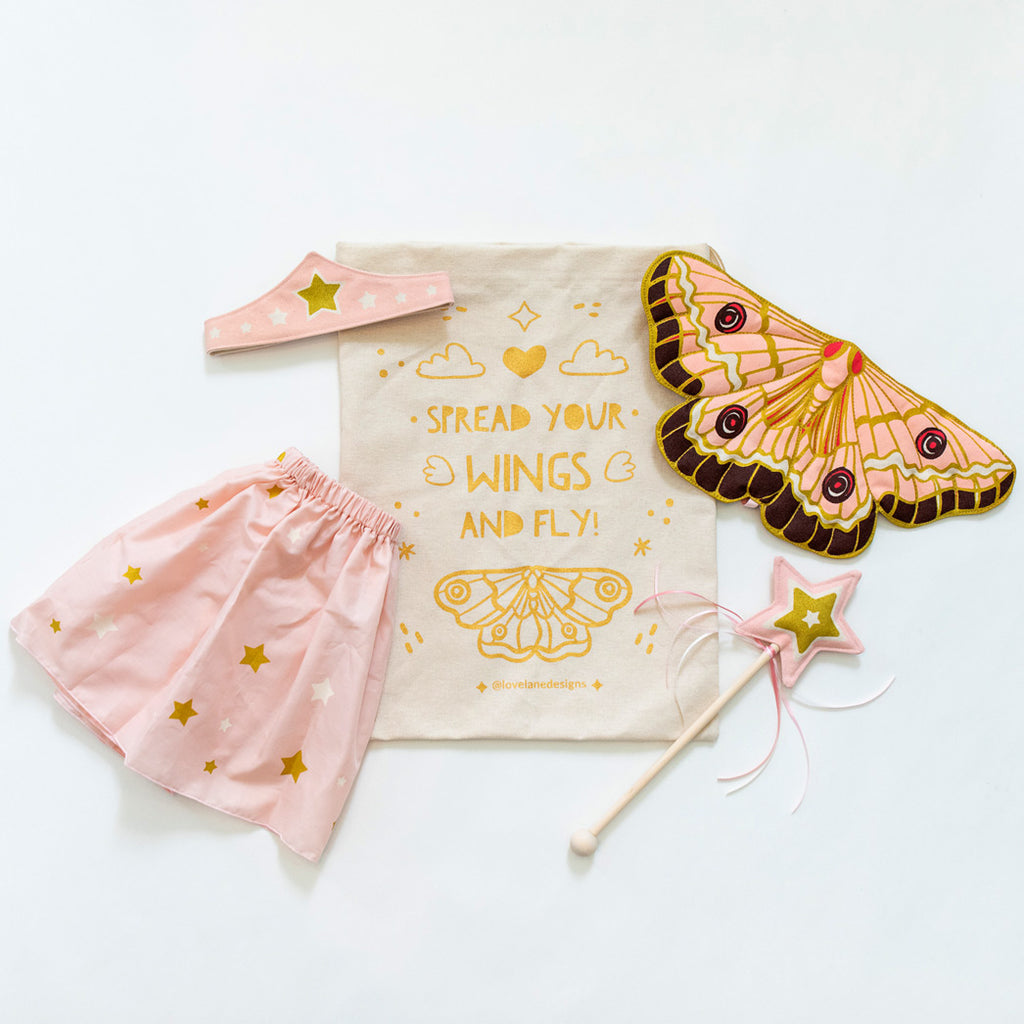 Butterfly Gift Set, Wings, Tiara + Skirt