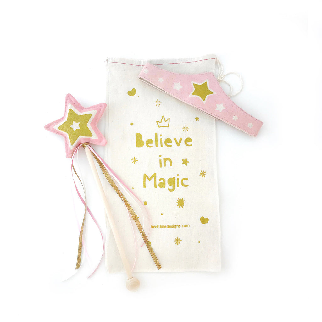 Pink Star Wand + Tiara Gift Set