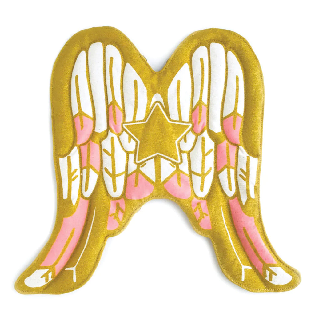 Pink and gold cupid wings angel costume, with feathers and star, for dress up, playwear by lovelane design 