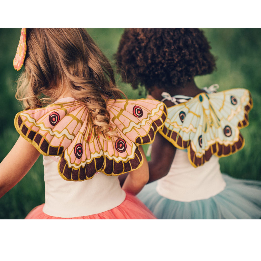 Mint butterfly wings fairy costume, quilted, handmade, for dress up, playwear by lovelane designs
